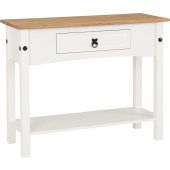 Corona 1 Drawer Console Table White